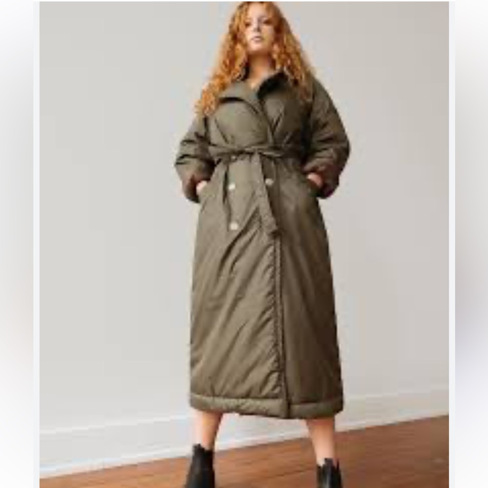 Inshade Oversized Padded Trench Coat With Belt